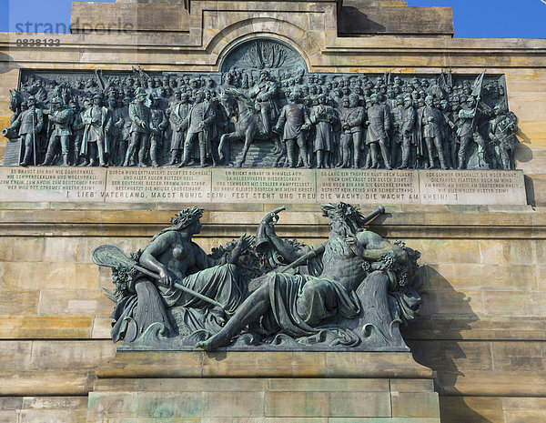 Niederwalddenkmal  UNESCO Weltkulturerbe  Rüdesheim  Oberes Mittelrheintal  Hessen  Deutschland  Europa