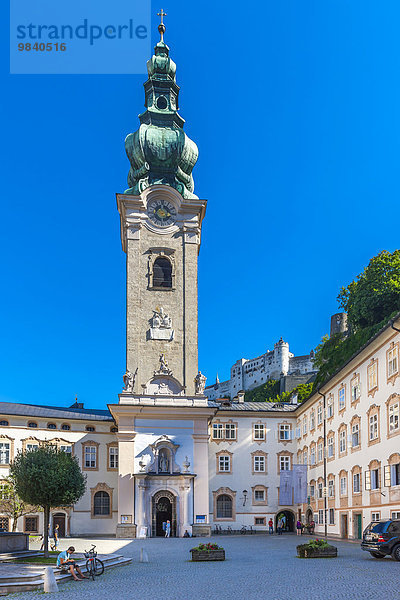 Turm der Franziskanerkirche  Stadt Salzburg  Salzburger Land  Österreich  Europa