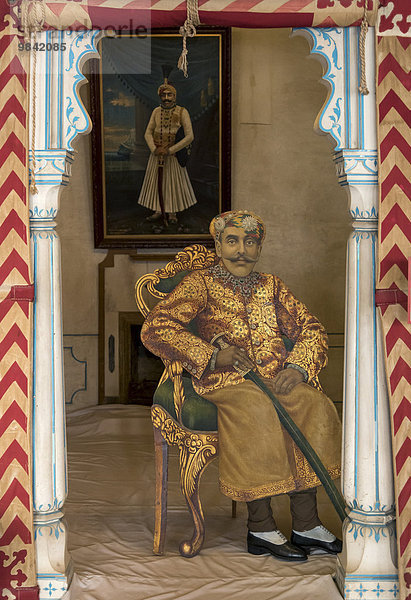 Abbildung von Maharana Fateh Singh  Stadtpalast  City Palace  Udaipur  Rajasthan  Indien  Asien