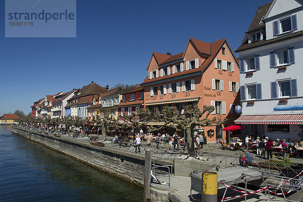 Hafenviertel am Bodensee  Meersburg  Baden-Württemberg  Deutschland  Europa