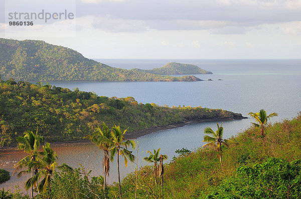 Die nördlichste Spitze der Insel Grande-Terre mit der Baie de Handréman  Mayotte  Afrika