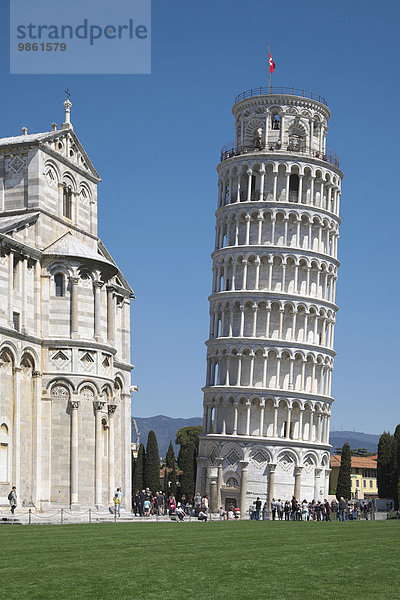 Der Schiefe Turm von Pisa  Pisa  Toskana  Italien  Europa
