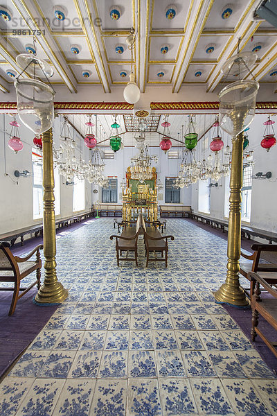 Paradesi-Synagoge  Jüdisches Viertel oder Jew Town  Mattancherry  Cochin  Kochi  Kerala  Indien  Asien