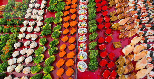 Buntes verschiedenes Sushi  Thailand  Asien