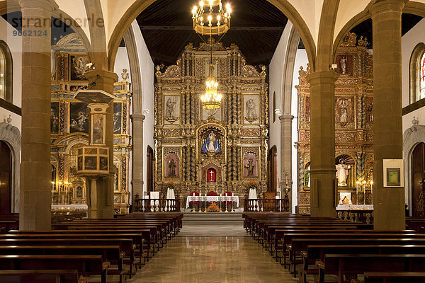 Kirche Nuestra Senora de la Pena de Francia  Innenraum  Puerto de la Cruz  Teneriffa  Kanarische Inseln  Spanien  Europa
