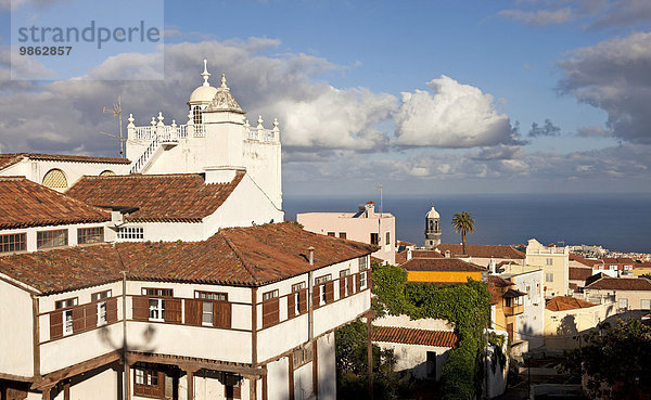 Ausblick auf Altstadt von La Orotava  Teneriffa  Kanarische Inseln  Spanien  Europa