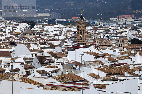 Ausblick auf Altstadt  Antequera  Andalusien  Spanien  Europa