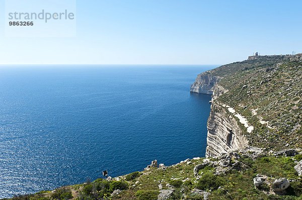 Steilküste  Dingli Cliffs an der Süd-West-Küste  Malta  Europa