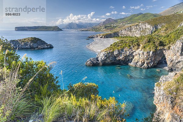 Felsen Küste Meer Insel Arco Kalabrien Italien Stute