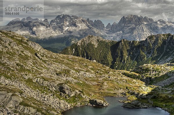 Landschaft folgen See 5 Alpen Mittelpunkt Dolomiten Italien