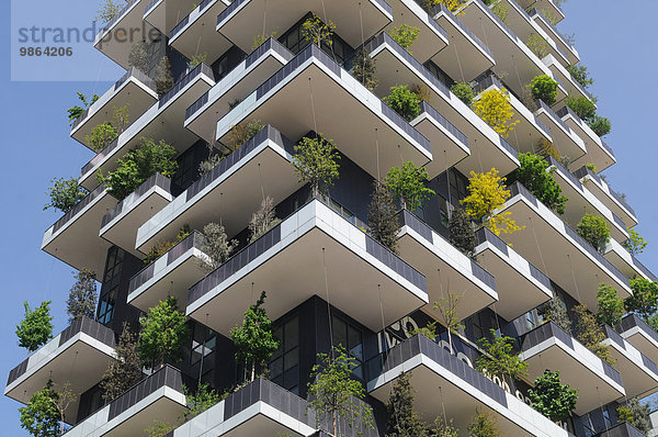 Italien  Lombardei  Mailand  das vertikale Gartengebäude