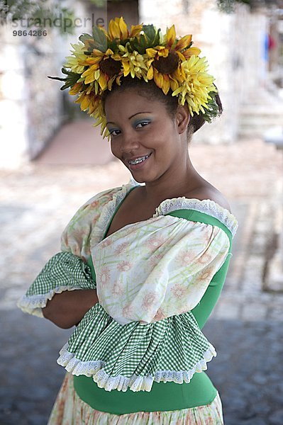 Karibik Dominikanische Republik Porträt einer Frau