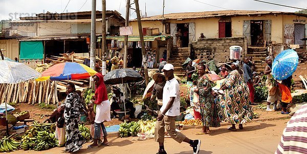 Straße vorwärts Afrika Kamerun Markt
