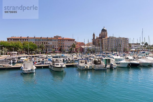 Hafen Frankreich Hintergrund Kirche Cote d Azur