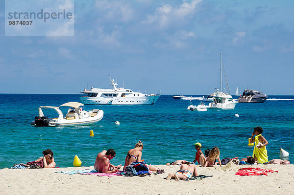 Motorjacht Strand Meer öffentlicher Ort Tourist Bucht Saint Tropez