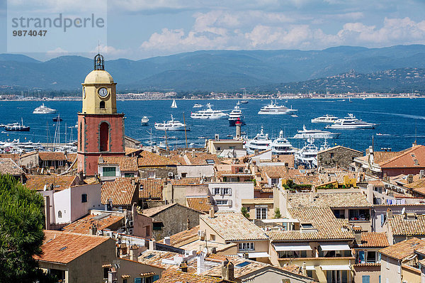 Dach Panorama Küste Ansicht Saint Tropez