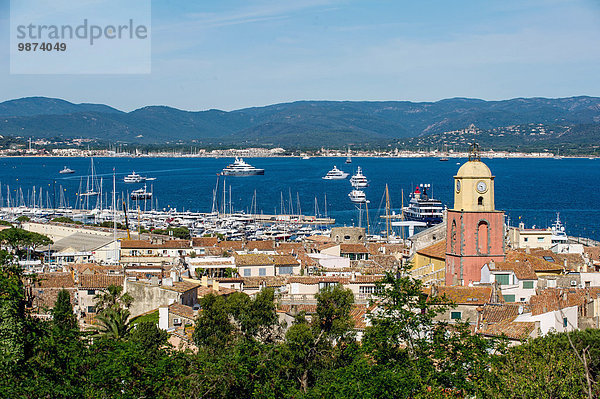 Dach Panorama Küste Ansicht Saint Tropez