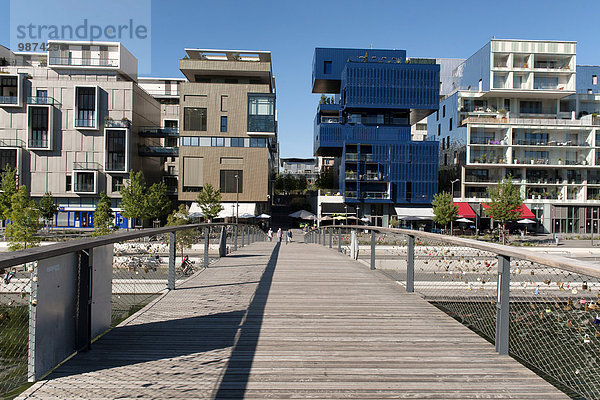 Freundschaft modern Wohngebäude Gebäude Fluss Nostalgie Kai Steppe vorwärts Natürlichkeit Ökologie Ortsteil Lyon neu