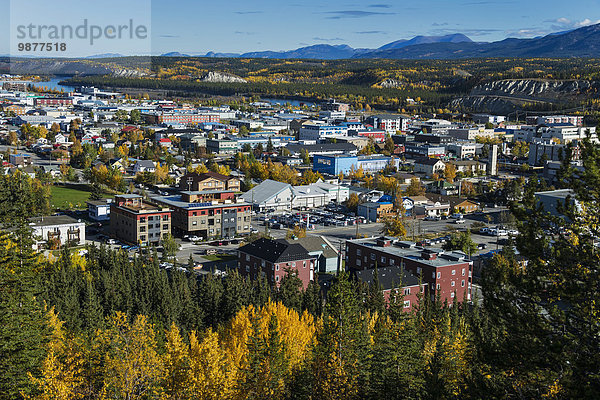 Landschaftlich schön landschaftlich reizvoll über Ansicht Yukon Kanada