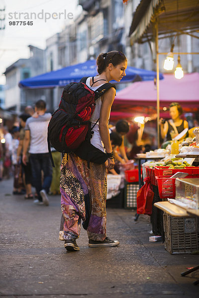 Tradition Reise Straße chinesisch Fujian voll Markt Xiamen
