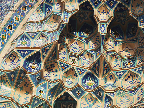Detail Details Ausschnitt Ausschnitte Dekoration Samarkand Stalaktit Grabmal