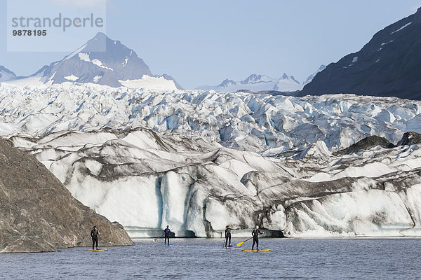 Hintergrund paddeln Kachemak Alaska Bucht Grewingk Glacier
