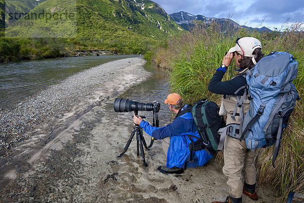 Nationalpark sehen angeln Fotograf Katmai National Park and Preserve Alaska Bucht