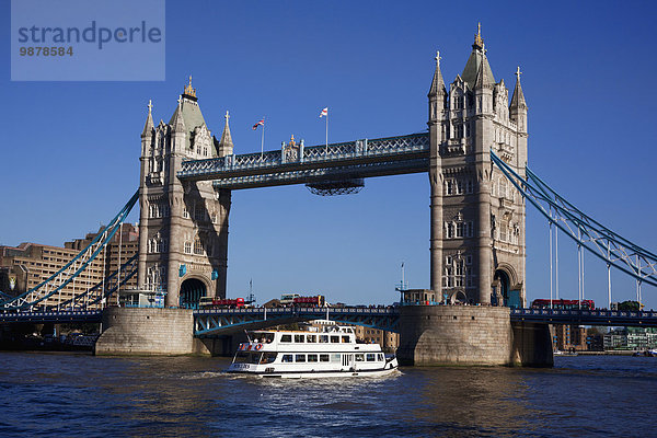 London Hauptstadt Boot Brücke Fluss England
