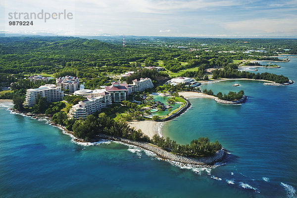 Bandar Seri Begawan Hauptstadt Hotel Ansicht Luftbild Fernsehantenne Verein