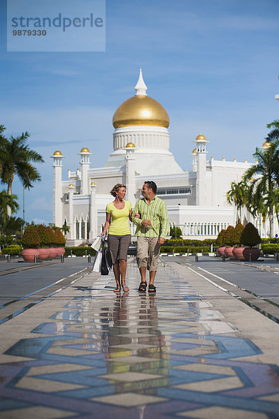 Bandar Seri Begawan Hauptstadt Hintergrund kaufen Moschee