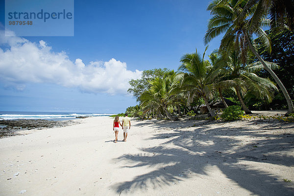 gehen Strand Tourist vorwärts Tanna Insel