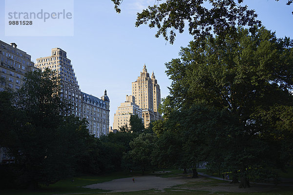 New York City sehen Amerika Sonnenuntergang Verbindung Central Park Manhattan