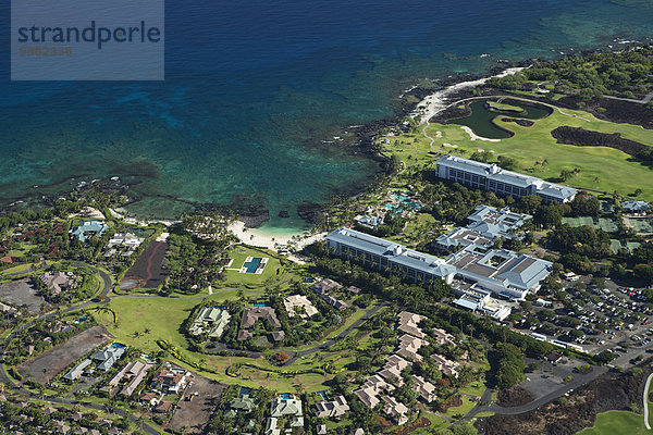 Amerika Hotel Ansicht Verbindung Golfsport Golf Luftbild Fernsehantenne Kurs Hawaii Orchidee