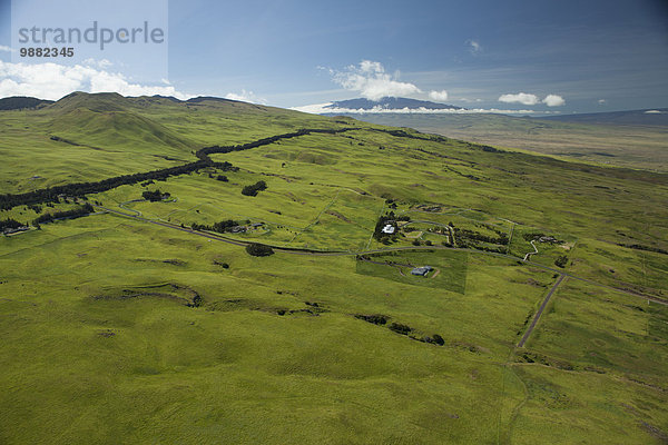 entfernt Berg Amerika Ansicht Verbindung Luftbild Fernsehantenne Hawaii Ranch