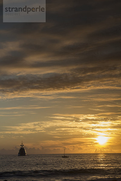 Amerika Sonnenuntergang Anker Yacht Verbindung Super Bucht Hawaii