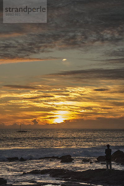 Amerika Sonnenuntergang Ansicht Verbindung Bucht Hawaii