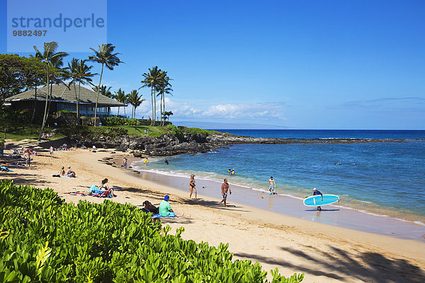Amerika Strand Restaurant Verbindung zeigen entfernt kapalua bay Ende Hawaii Maui