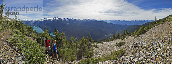 hoch oben Berg folgen wandern Whistler Mountain British Columbia