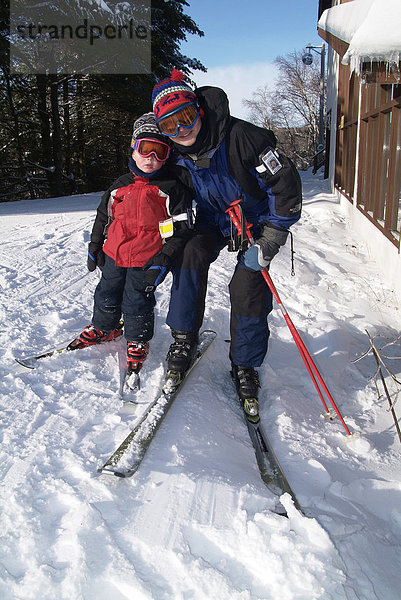 Sohn Skisport Mutter - Mensch