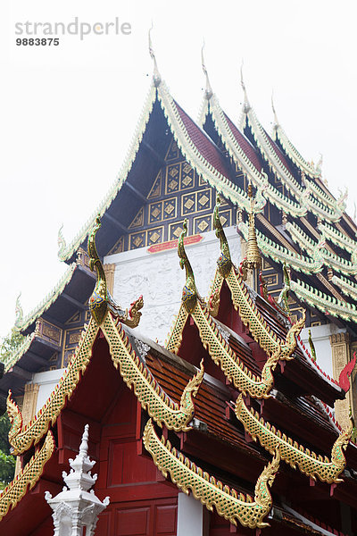 Verziertes Tempeldach  Chiang Mai  Thailand