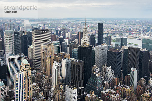 New York City Amerika Gebäude hoch oben Ansicht Verbindung