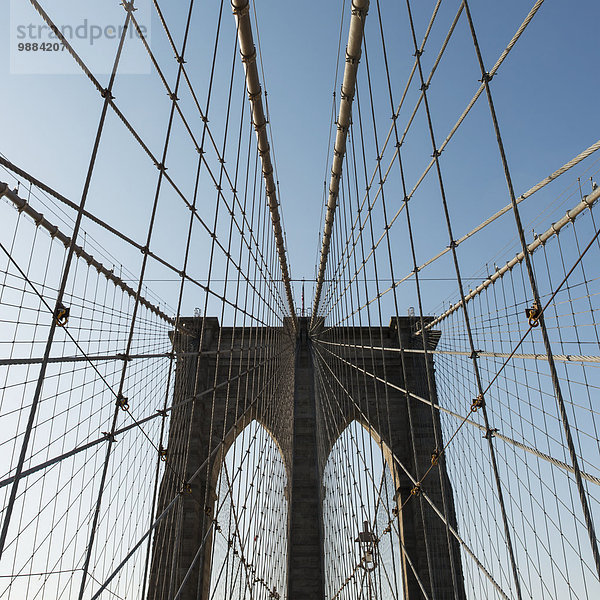 Muster New York City Amerika Himmel Brücke blau Verbindung Schnittmuster