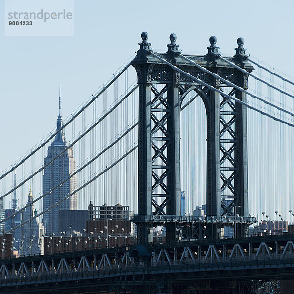 New York City Amerika Gebäude Brücke Verbindung