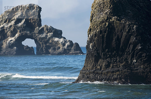 Stapel Amerika Küste Meer Entdeckung vorwärts Verbindung Anzahl Cannon Beach Oregon