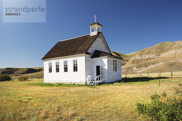 Helligkeit klein weiß Kirche Steppe Alberta Kanada Dorothy