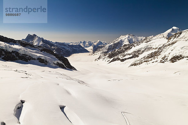 Ansicht Berner Oberland Schweiz Aletschgletscher