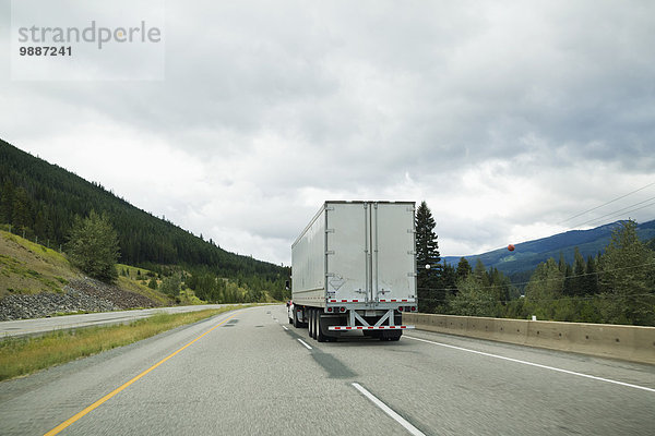 Transport Lastkraftwagen Bundesstraße British Columbia Kanada