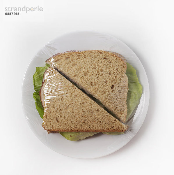 einwickeln Teller Kunststoff Sandwich
