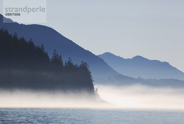 Morgen Küste Nebel British Columbia Kanada Meerenge