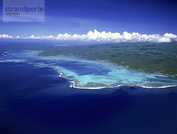 Küste Insel Ansicht Samoainseln Luftbild Fernsehantenne